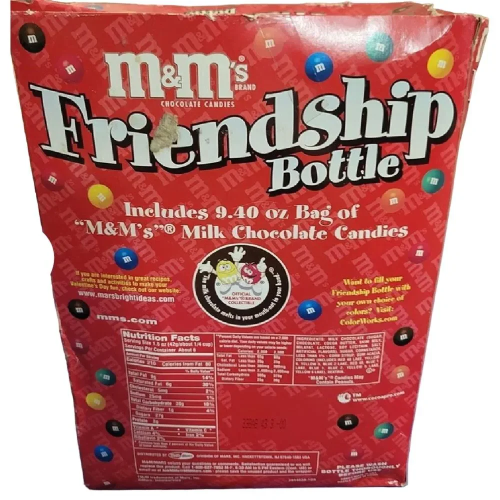 M&M's Friendship Bottle Candy Dispenser with Milk Chocolate Candies Gift‎ Set